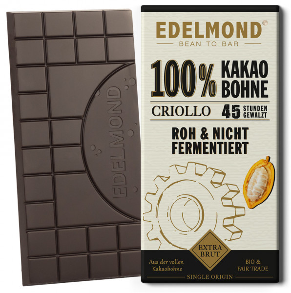 Unfermentierte 100% Tafel. Roh Naturell Bio