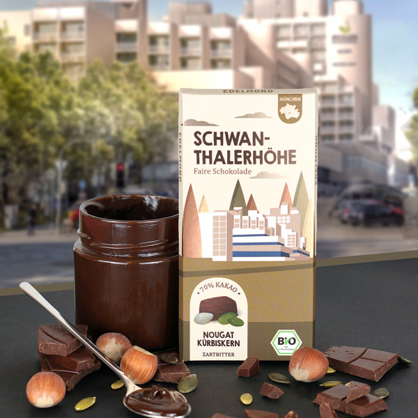 Schwantaler Höhe Nougat & Kürbiskern Schokolade, Bio & Fair Trade