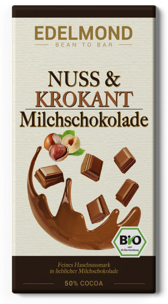 Nuss-Krokant Milchschokolade, Bio