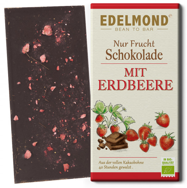 Erdbeer-Dattel Schokolade; Nur Frucht Bio & Fair