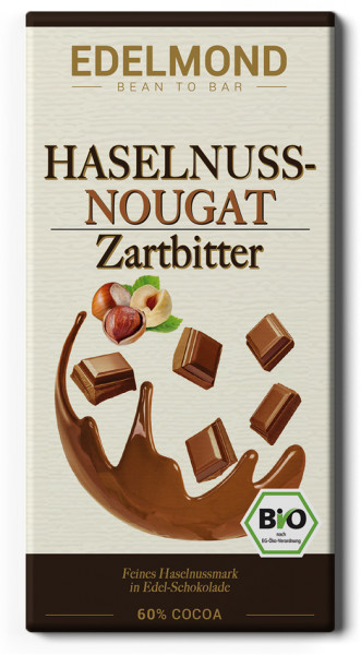 Nuss-Nougat Nibs Zartbittertafel, Bio