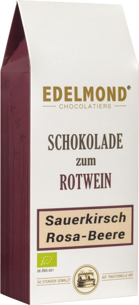 Schokolade zum Rotwein "Sauerkirsche Rosa Beere", Bio