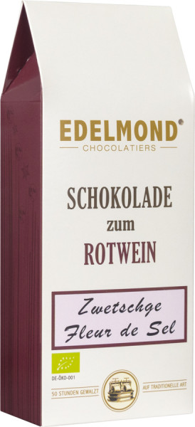 Schokolade zum Rotwein "Zwetschge & Fleur de Sel", Bio