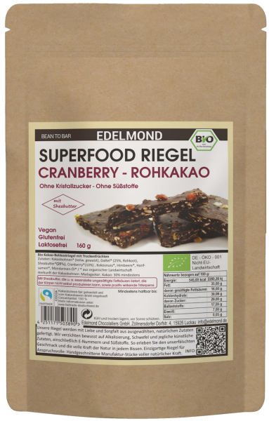 Superfood Cranberry-Rohkakao Bio