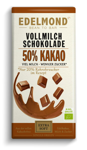 Ansicht Bio 54% Milchschokolade mit hohem Kakaoanteil