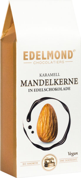 Ansicht bio Mandeln in Bitterschokolade