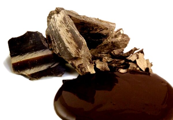 Schwarze Kakaobutter, Roh - 750g, Bio