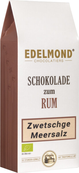 Schokolade zum Rum, Zwetschge und Meersalz