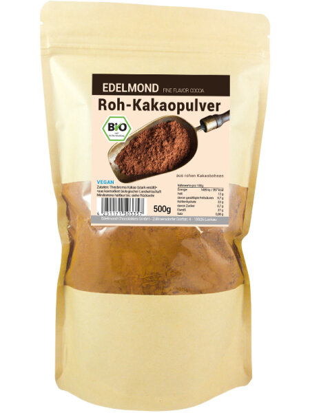 Rohes Edel Kakaopulver, Bio 500g 1A RAW