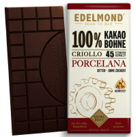 Porcelana 100% Schokolade. Ohne Zucker. 70 g